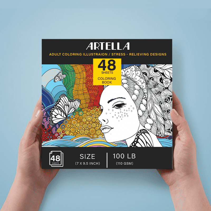 Artella Adult Coloring Book 48 Design 7 x 9.5 inches