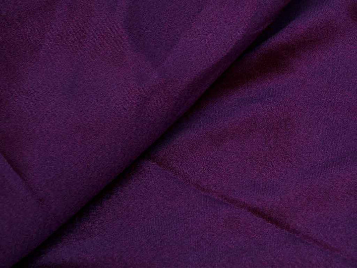 Eggplant Purple Plain Moss Satin Fabric