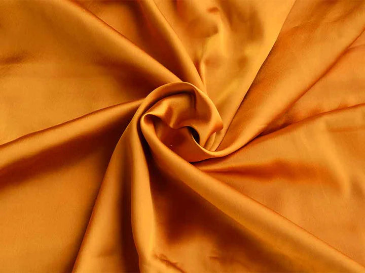 Orange Plain Heavy Japan Satin Fabric