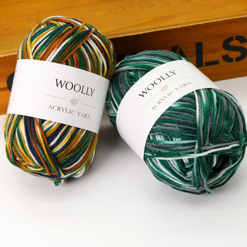 Woolly Multicolor Acrylic Yarn - CS 22. 50gm