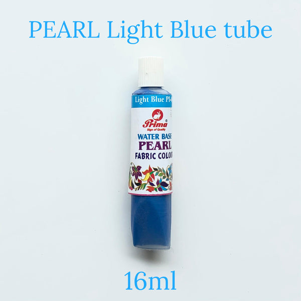 Pearl fabric colours gives shine effect in fabric painting 16ml each tube. Available in different colours