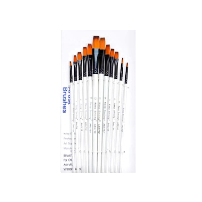Keep Smiling Artist Set Brush White 12 Pcs