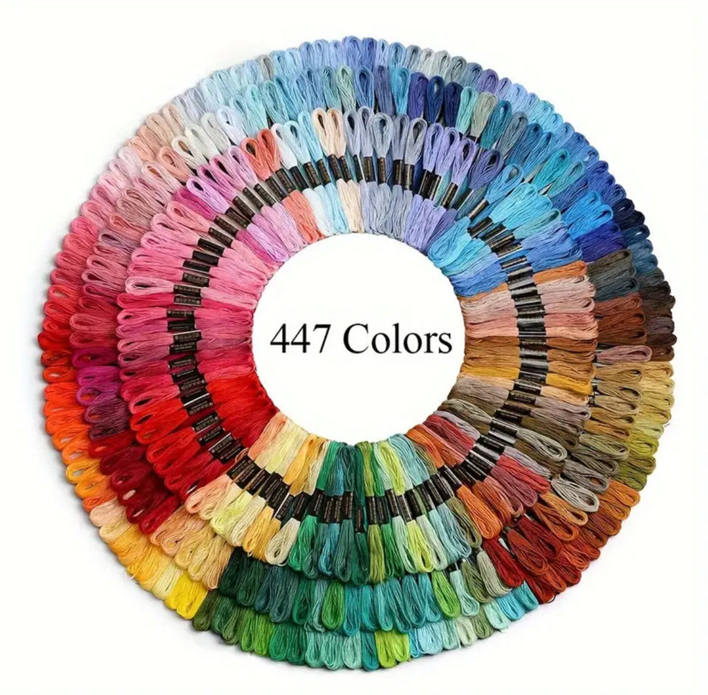 Mix Colors Embroidery Thread 447 Skeins