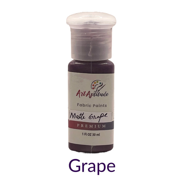Art Aptitude matte fabric paints  30ml bottle available in different fabric colours