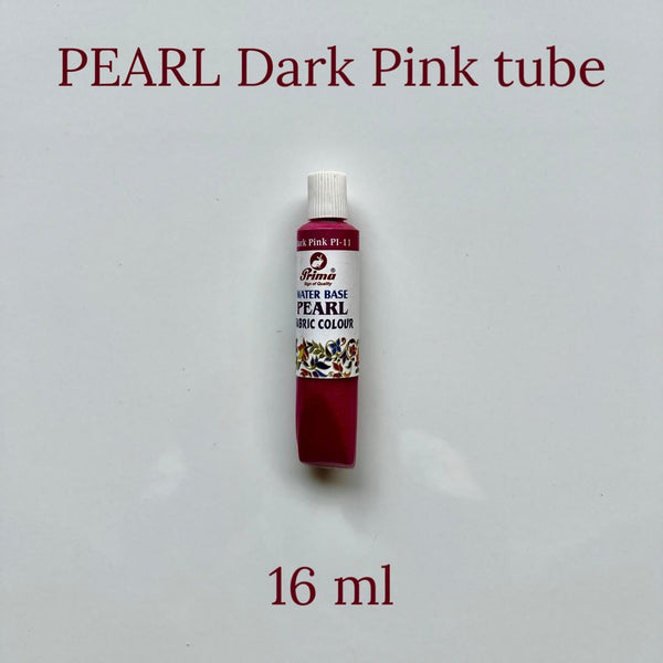 Pearl fabric colours gives shine effect in fabric painting 16ml each tube. Available in different colours
