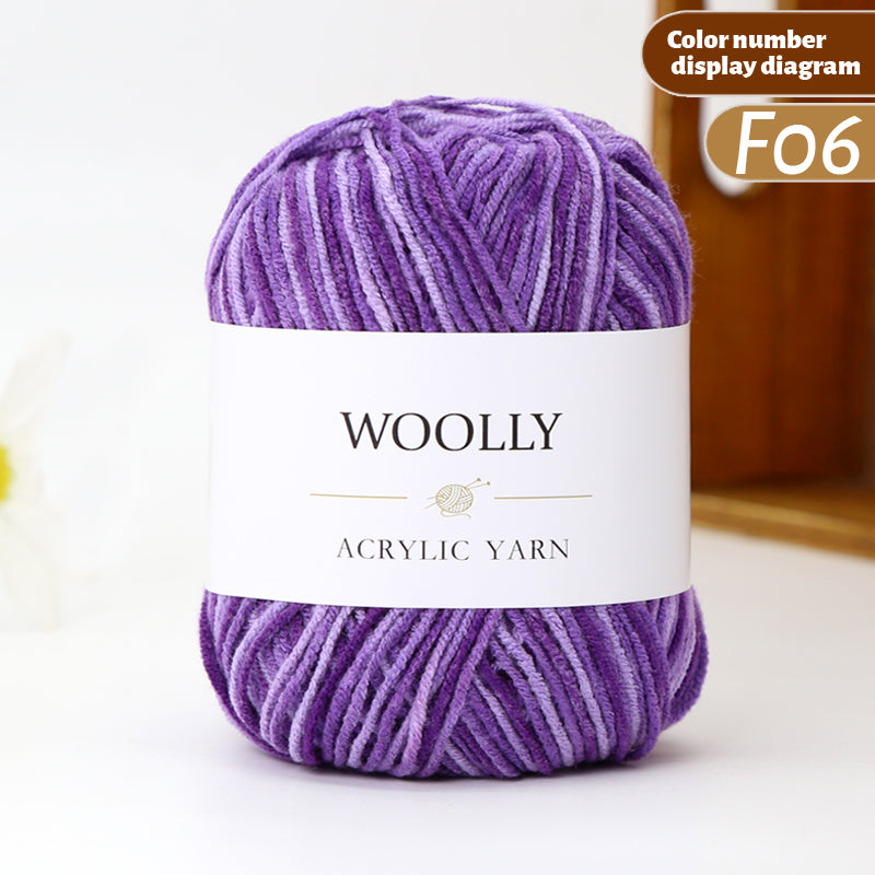 Woolly Multicolor Acrylic Yarn - CS 22. 50gm