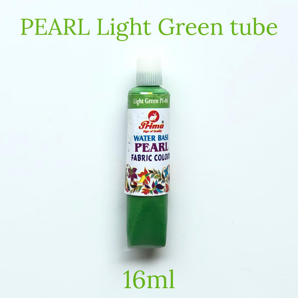 Pearl fabric colours gives shine effect in fabric painting 16ml each tube. Available in different colours