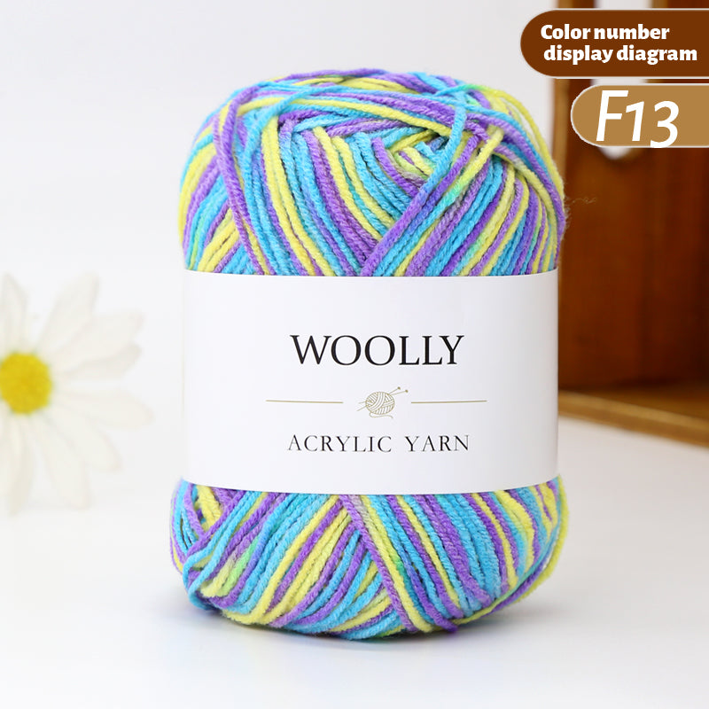Woolly Multicolor Acrylic Yarn - CS 22. 50gm