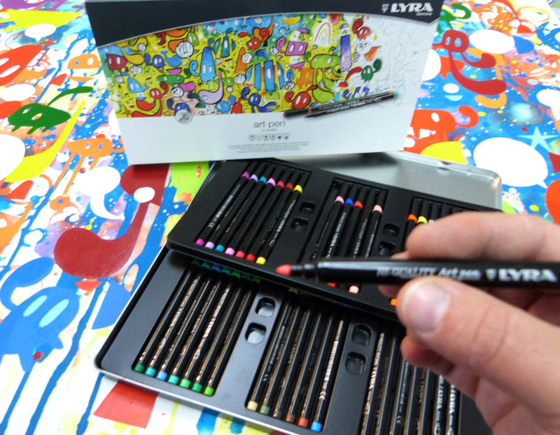 Lyra Hi Quality Art Brush Pen Tin Box Of 50