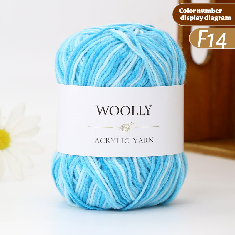 Woolly Multicolor Acrylic Yarn - CS 22. 50gm
