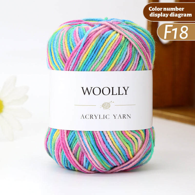 Woolly Multicolor Acrylic Yarn - CS 22. 50gm
