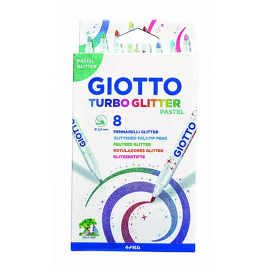 Giotto Turbo Glitter Marker Pastel Shades 8 Pcs Set