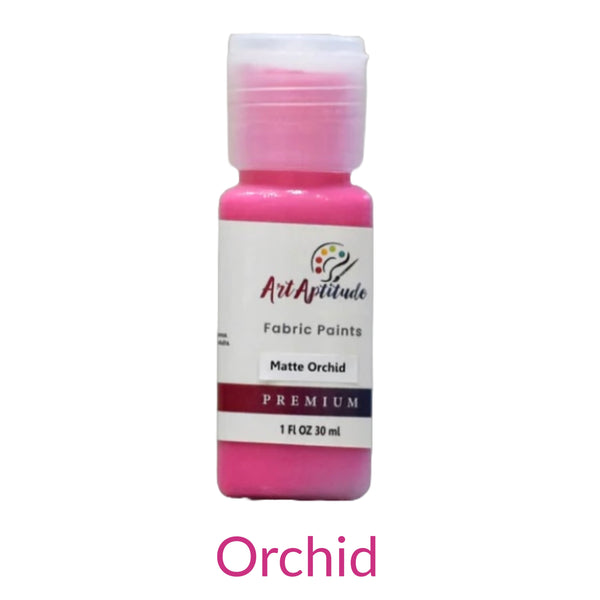 Art Aptitude matte fabric paints  30ml bottle available in different fabric colours