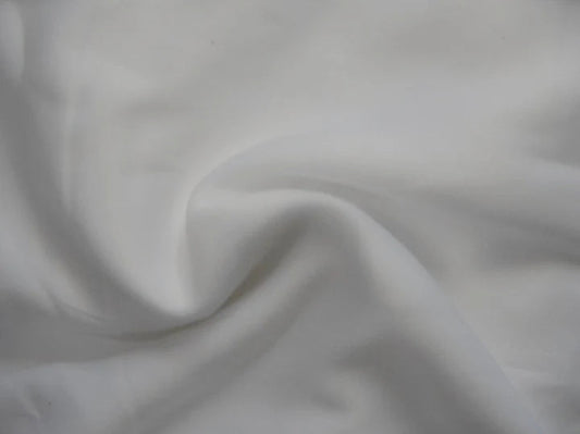 Glossy White Plain Malai Satin Fabric