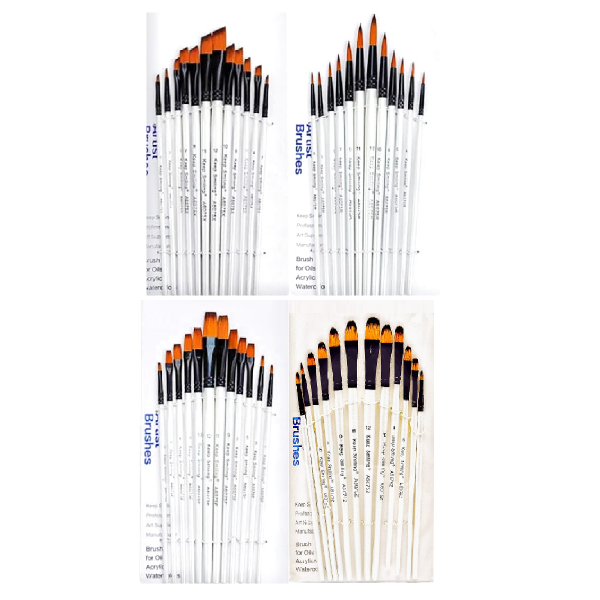 Keep Smiling Artist Set Brush White 12 Pcs
