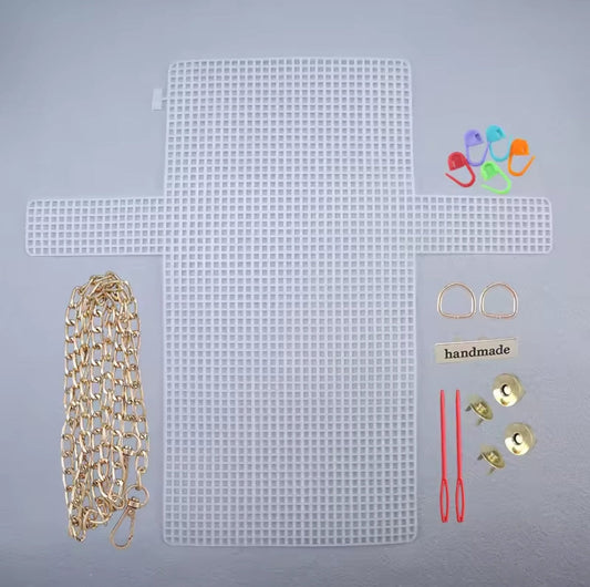 Plastic Bag Mesh Canvas Sheet with Complete Bag Accessories