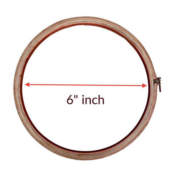 Wooden round frame cross stitch hoop circle for hand embroidery, art and fabric painting – available in different sizes