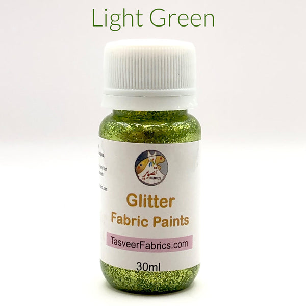 Glitter Fabric Paints tasveer fabrics - 30 ml bottle gives glitter effect in fabric painting