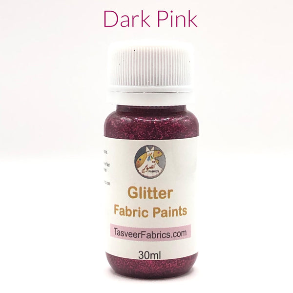 Glitter Fabric Paints tasveer fabrics - 30 ml bottle gives glitter effect in fabric painting