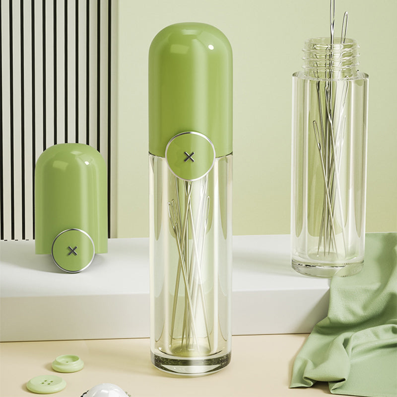 Needle-side Hole Elderly Hand Sewing Needles Stainless Steel Self Threading Needles 32pcs Set