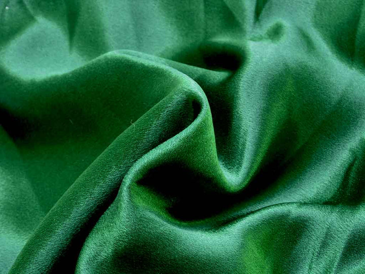 Dark Green Plain Moss Satin Fabric