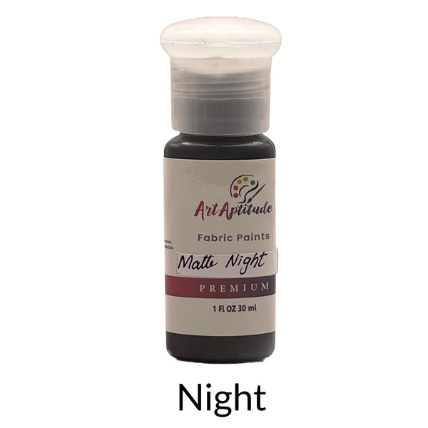 Art Aptitude matte fabric paints  30ml bottle available in different fabric colours