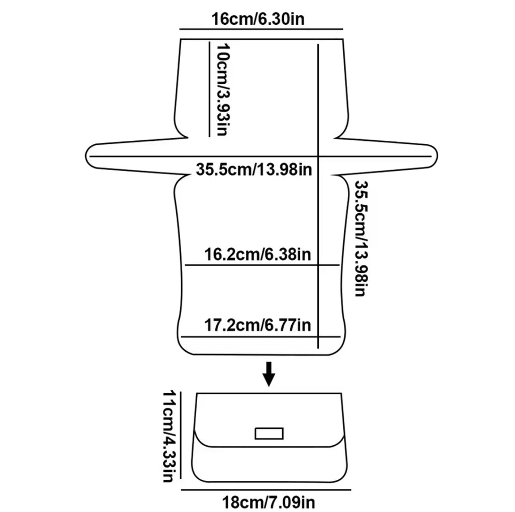 Bag Clutch Mesh Canvas S/M/L