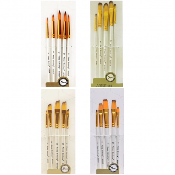 Keep Smiling Artist Brush Set 5 Pcs