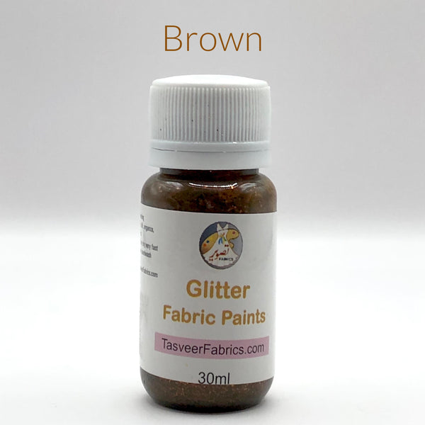 Glitter Fabric Paints tasveer fabrics - 30 ml bottle gives glitter effect in fabric painting