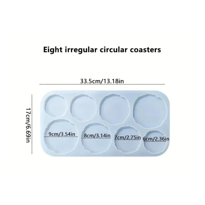 Round Resin Coaster Mold 8