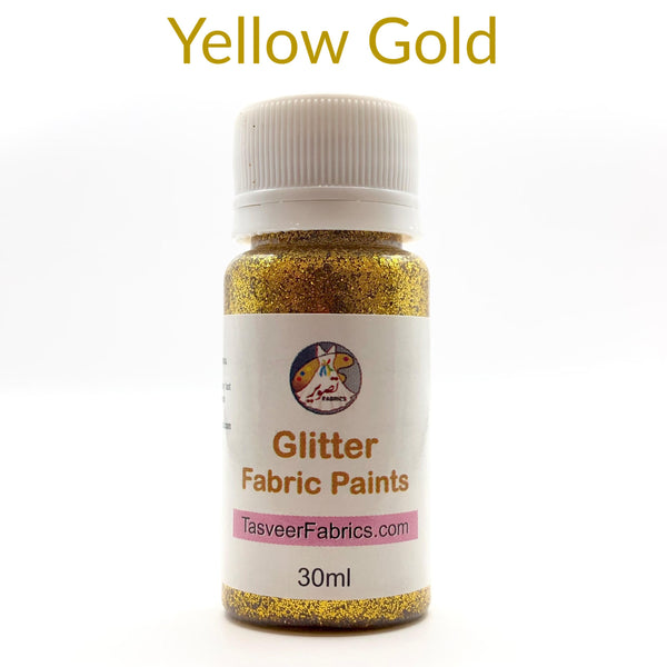 Glitter Fabric Paints tasveer fabrics - 30 ml bottle gives glitter effect in fabric painting