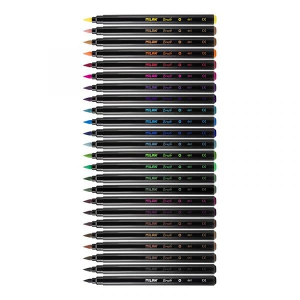 Milan Waterbased Brush Pen Markers