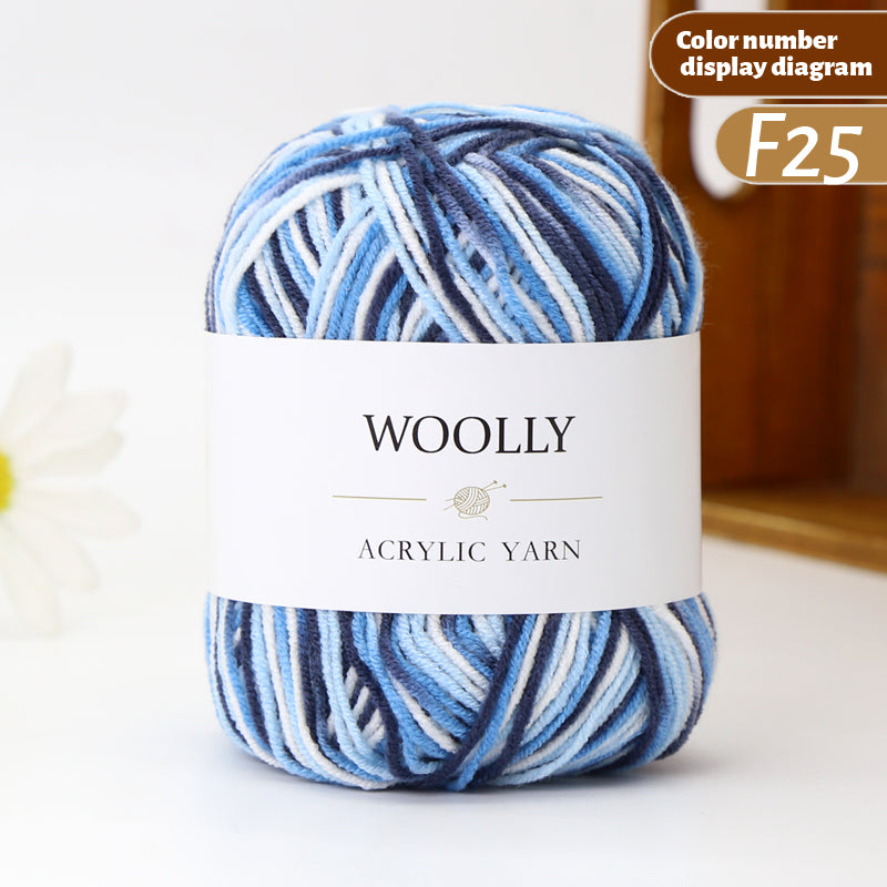 Woolly Multicolor Acrylic Yarn - CS 22. 50gm