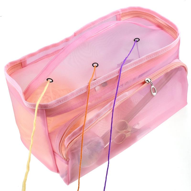 Yarn Storage Mesh Bag for 3 Holes Yarn Thread