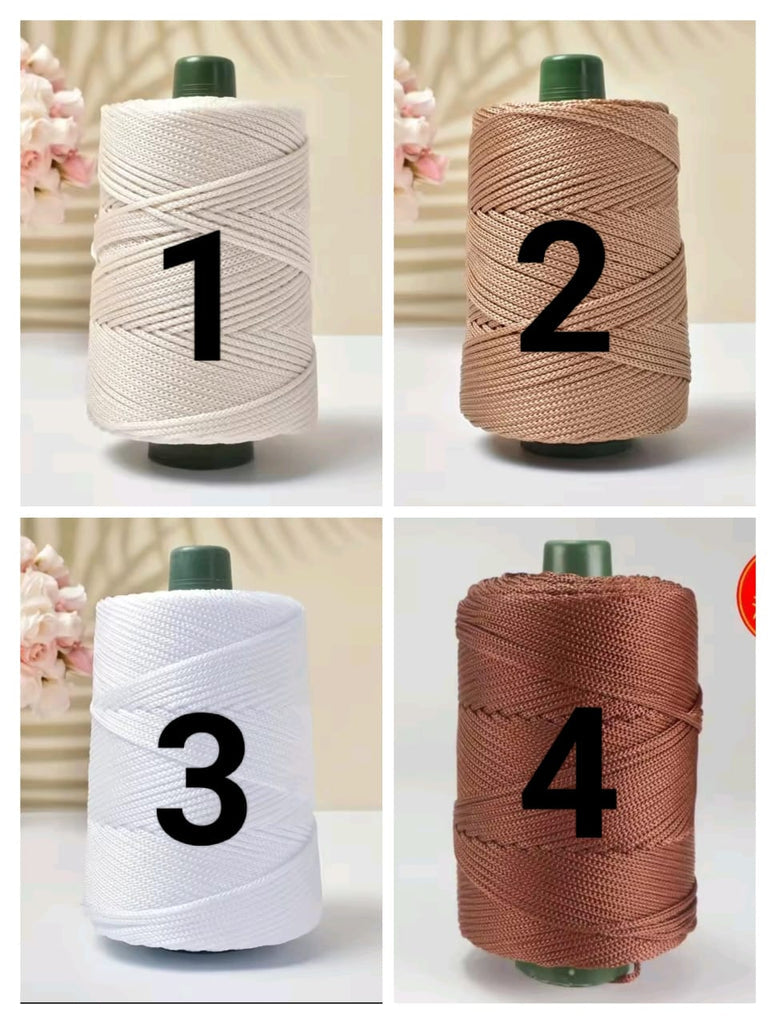 Nylon Cord Polyester Thread Round Rope Line Woven Hollow Knitted Crochet Yarns