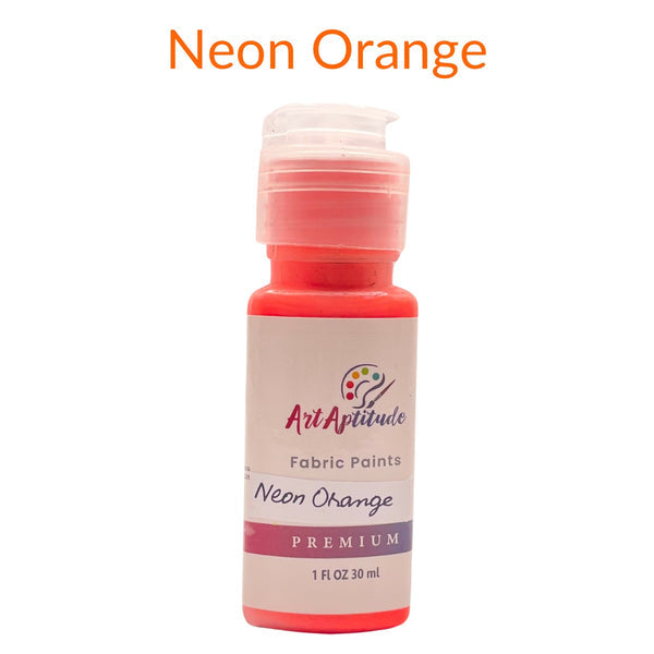 NEON fabric paints art aptitude – 30ml bottle available in different fabric colours