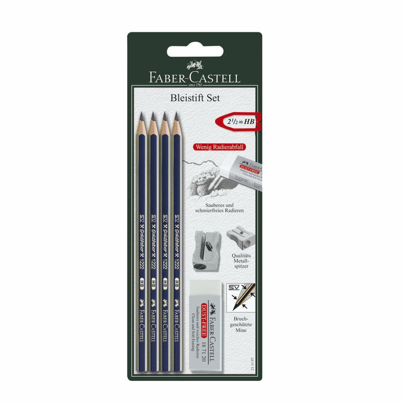 Faber Castell Goldfaber Pencil Set with Sharpener & Eraser