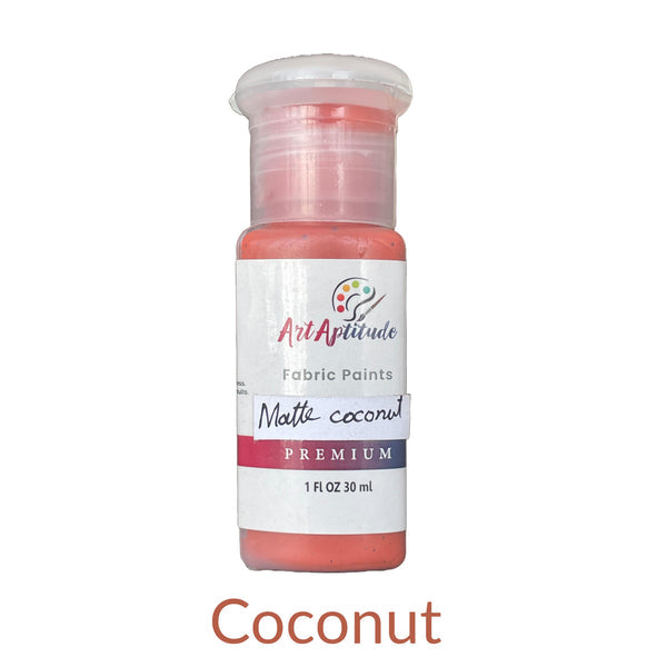 Art Aptitude matte fabric paints  30ml bottle available in different fabric colours
