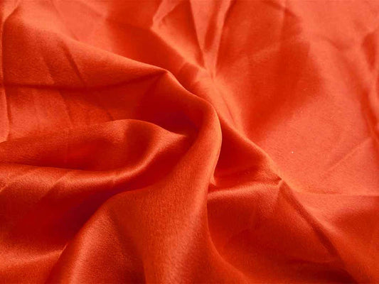 Saffron Plain Moss Satin Fabric