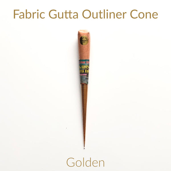 Fabric Gutta Lead Outliner Cone colour chem - 40 ml cone available in different colours for outlining in fabric painting