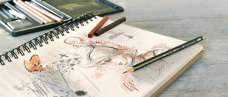 Faber Castell Pitt Monochrome Drawing Set in Wooden Case 85pcs