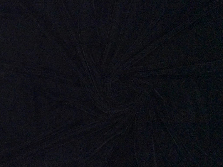 Black Plain Micro Velvet Fabric