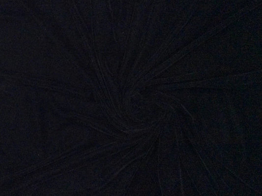 Black Plain Micro Velvet Fabric