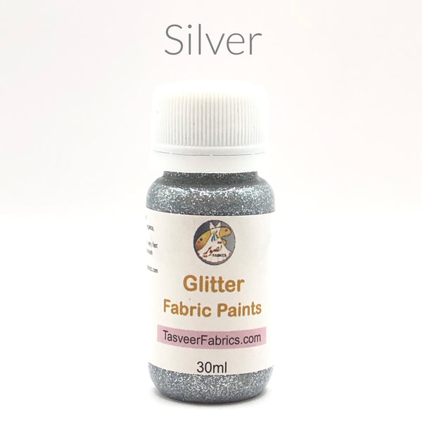 Glitter Fabric Paints tasveer fabrics - 30 ml bottle gives glitter effect in fabric painting