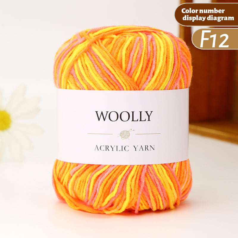 Woolly Multicolor Acrylic Yarn - CS 22. 50gm