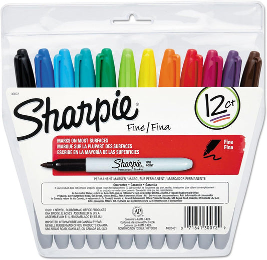 Sharpie Fine Point Permanent Marker Pack of 12