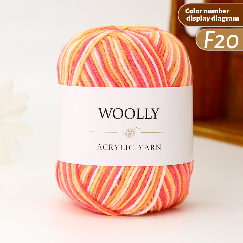 Woolly Multicolor Acrylic Yarn - CS 22. 50gm