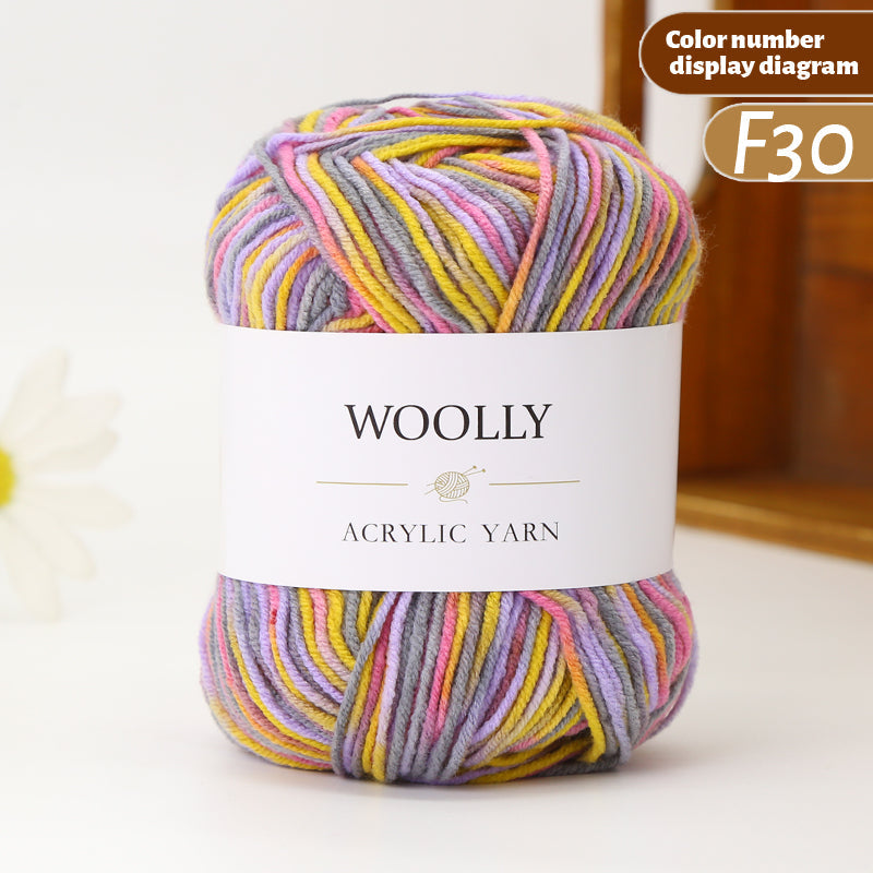 Woolly Multicolor Acrylic Yarn - CS 22. 50gm