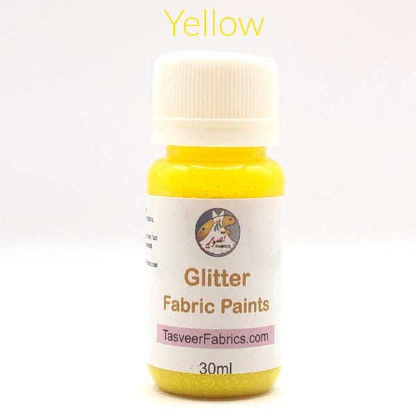 Glitter Fabric Paints tasveer fabrics - 30 ml bottle gives glitter effect in fabric painting